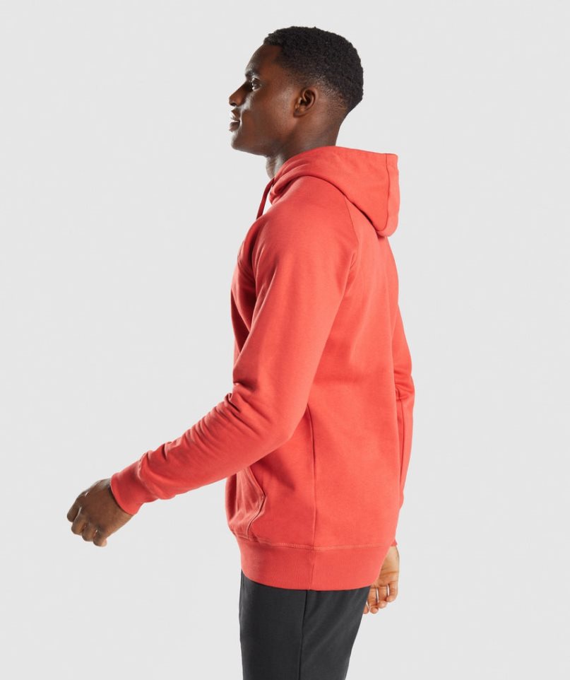 Men's Gymshark Sharkhead Infill Hoodie Orange | CA 06ND57